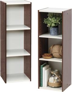 Marke Amazon– Movian, Aufbewahrungseinheit/Bücherregal/Akzentschrank aus Holz mit 3 Böden,Modular, Wohnzimmer, Schlafzimmer, Büro – Space Saving Shelf UB-9030 – Braun & Weiß