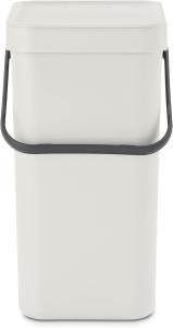 Brabantia 'Sort & Go' Abfallbehälter, Kunststoff, Light Grey, 12 Liter