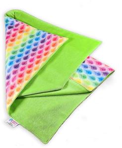 Petit Lulu Wickelunterlage für Babys | wasserdicht waschbar wiederverwendbare Wickelauflage | Windelmatte | Wickeltischunterlage | Windel Matte für Unterwegs | Made in EU (Rainbow Flames)
