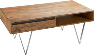 Wohnzimmertisch Stonegrace 115 x 60 x 45 Akazie Natur Schiefer