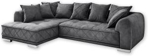 Bega Ecksofa SENTINA L-Sofa Stoff Samtoptik anthrazit inkl. Kissen