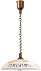 Rabalux Etrusco Pendelleuchte 1x E27 Griechisches Muster, gold höhenverstellbar
