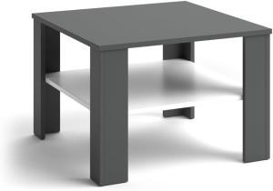 Vicco Couchtisch Weiß/Anthrazit 60 x 60 cm, Homer