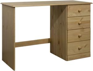 vidaXL Schreibtisch mit 4 Schubladen 110 x 50 x 74 cm Massivholz Kiefer