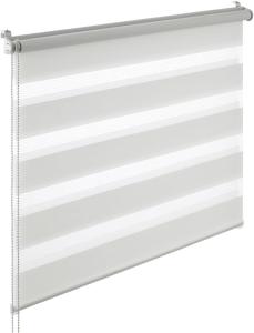 YOURSOL EasyFix Doppelrollo, Abdunklung für Fenster, Klemm-Rollo ohne Bohren, Weiß, 80x210 cm