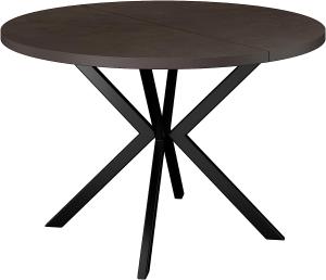 Polini Home Esstisch ausziehbar BAARN 100/140/180 x 100 x 76 cm dunkelgrau/schwarz
