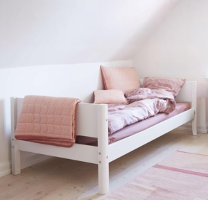 Einzelbett White, Echtholz, Holzwerkstoff, Weiß, 101 x 67 x 210 cm