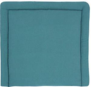 KraftKids Wickelauflage in Musselin nilblau, Wickelunterlage 60x70 cm (BxT), Wickelkissen