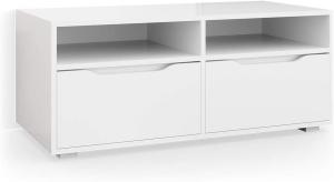 Vicco Lowboard Ruben weiß 100cm TV-Board Fernsehschrank TV-Schrank Regal Tisch