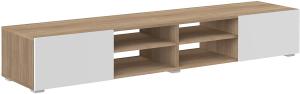 Amazon Marke - Movian Lijoki - TV-Board, 185 x 42 x 31 cm (L x T x H), Eiche und Weiß