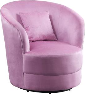 Atlantic Home Collection Sessel Colin, 360Grad, Polyester,Samt, Rosa, BxTxH: 84cm x 85cm x 84 cm