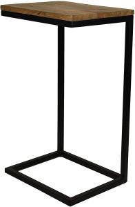 HSM COLLECTION Beistelltisch Read Mangoholz Eisen 38 x 30 x 65 cm