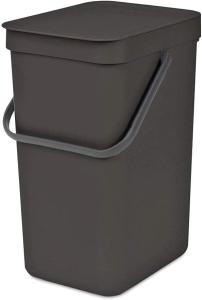 Brabantia 'Sort & Go' Abfallbehälter, Kunststoff, Grey, 16 Liter