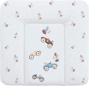 Ceba Baby Wickelauflage weiche Wickelunterlage Baby Wickeltischauflage Abwaschbar 75x70 Retro Cars