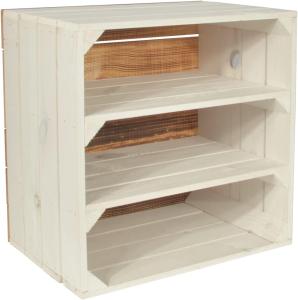 CHICCIE Weinregal Wino Flaschenregal aus Holz Greta Weiß 2x Regal, 1-tlg.