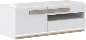 Lowboard Aubry 10 Hochglanz weiß 140 x 50 x 53 cm TV-Board LED TV-Schrank