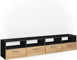 Vicco Lowboard Fernsehschrank Sideboard Diego TV-Fernsehtisch ANT/Goldkraft