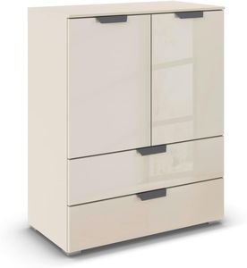 Beige/Grau, Glasfront