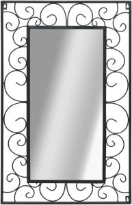 vidaXL Wandspiegel Rechteckig 50x80 cm Schwarz [245921]