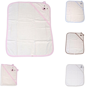 Cangaroo Baby Badetuch Baloo Kapuze 90 x 70 cm 100% Baumwolle Handtuch ab Geburt rosa