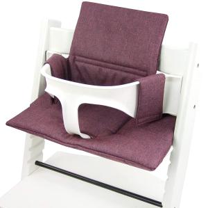 BAMBINIWELT Sitzkissen, kompatibel mit Stokke 'Tripp Trapp' Hochstuhl, meliert bordeaux ORG.