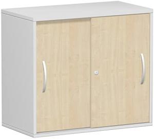 Anstell-Schiebetürenschrank Oberboden 25 mm, 80x42x72cm, Ahorn Lichtgrau