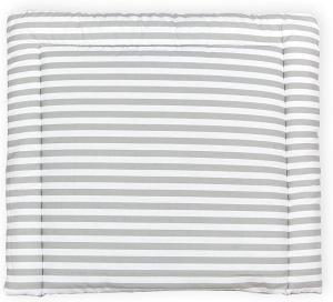 KraftKids UTS112-60 Wickelauflage in dicke Streifen grau, Wickelunterlage 60x70 cm (BxT), Wickelkissen, mehrfarbig, 640 g