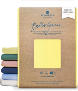 Formesse Jersey Spannbetttuch Bella Gracia|200x220 - 200x240 cm| hellgelb
