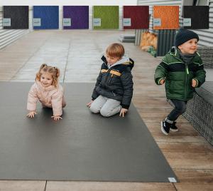 Outdoor Krabbelmatte Krabbelunterlage SanoSoft \"made in Germany\" - Öko-Tex 100 160x300 cm Rot