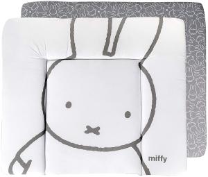 roba Wickelauflage 'miffy®' 85 x 75 cm - PU beschichtet & 100% phthalatfrei - Weiß / Grau