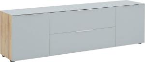 Maja Lowboard 7823 Riviera-Eiche - Glas Seidengrau Matt