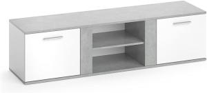 Vicco TV Lowboard Novelli Fernsehschrank Sideboard Fernsehtisch Weiß Beton