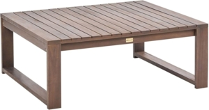 Beliani 'TIMOR' Gartentisch, Akazienholz dunkelbraun, 90 x 75 x 35 cm