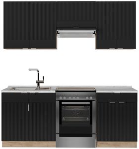 Goldkraft Eiche/Schwarz gestreift