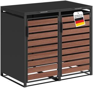 Graphitschwarz/Nußbaum-Holz