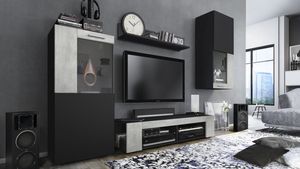 Schwarz matt/Schwarz matt/Beton Oxid-Optik