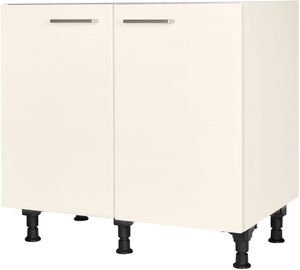 Front: Magnolia; Korpus: Magnolia; Griffe: Edelstahlfarbig
