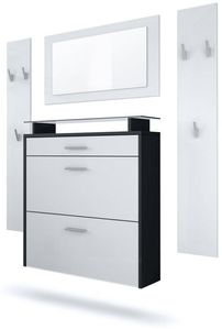 Schwarz matt/Weiß matt