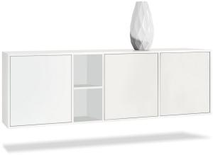 Vladon Kommode Cuba - Weiß matt/Weiß matt - Modernes Sideboard für Ihr Wohnbereich - (BxHxT) 182x53x35 cm