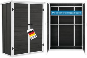 Dunkelgrau mit Holzoptik