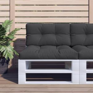 vidaXL Palettenkissen Schwarz 70 x 40 x 12 cm Stoff