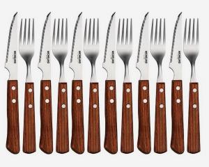 Michelino 12-tlg. Steakbesteck Set Besteckset Gabel Messer Steakmesser für 6 Personen