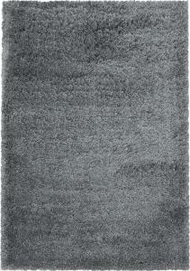 Hochflor Teppich Francesca rechteckig - 140x200 cm - Hellgrau