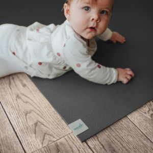 SanoSoft Krabbelunterlage 120x220 cm, Grau, PVC-Schaum, 4,5 mm Dicke
