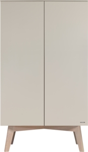 Kidsmill Sixties Kleiderschrank - 2-Türig - Oatmea - Material: MDF / Spanplatte - Babypark. de