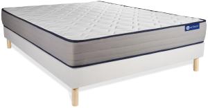 Actiflex form Matratze 150x200 cm + Bettgestell mit Lattenrost, Härtegrad 4, Taschenfederkern und Memory-Schaum, Höhe : 22 cm