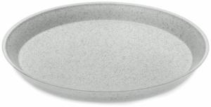 Koziol Kleiner Teller Connect, Speiseteller, Servierteller, Thermoplastischer Kunststoff, Organic Grey, 20,5 cm, 3100670