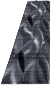 Kurzflor Teppich Pago Läufer - 80x300 cm - Schwarz