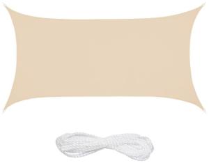 Rechteckiges Sonnensegel Polyester, Beige, 2 x 4 m