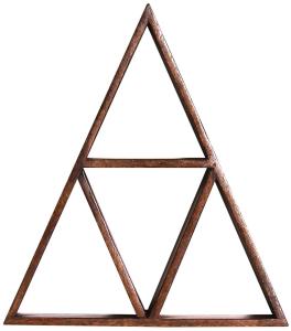 Wandregal 40 x 45 x 10 cm Mangoholz Regal Wand Wohnzimmer Esszimmer Neu